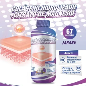 Colágeno Hidrolizado + Citrato de Magnesio - Jarabe 1 Litro (Monverd)