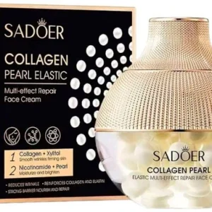 Crema Facial Collagen Pearl Elastic – Efecto Reafirmante y Antiarrugas - 70 gramos (Sadoer)
