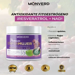 Enfermujer Resveratrol + NAD (Antioxidante Fitoestrógeno) - 400 gramos (Monverd)