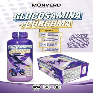 Glucosamina + Cúrcuma - Jarabe 1 Litro (Monverd)