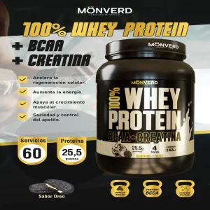 Whey Protein + BCAA + Creatina – Oreo 4 Libras (Monverd)