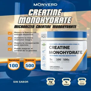 Creatina Monohidratada - Azúl 500 gr. (Monverd)