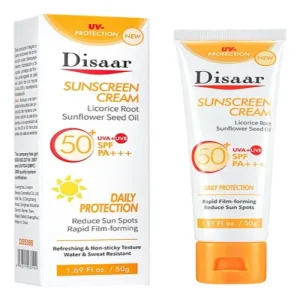Protector Solar SPF 50+ – Licorice Root & Sunflower Oil - 50 gramos (Disaar)
