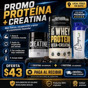 kit FITNESS 1 PROTEINA 750G + 1 CREATINA + 1 SHAKER