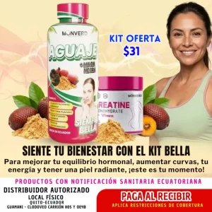 KIT CURVI Aguaje (1 Litro) + Creatina FEM (300 Gramos) $31